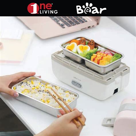 electric lunch box bear|heated lunch box with timer.